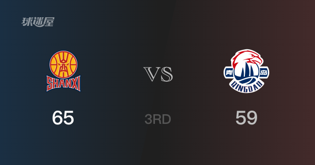 三节战罢，山西65-59领先青岛，末节再战